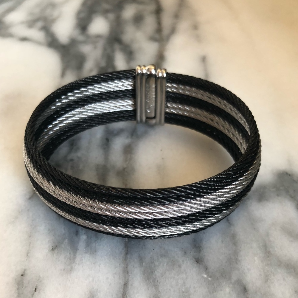 Charriol Black and Silver Cable Bracelet